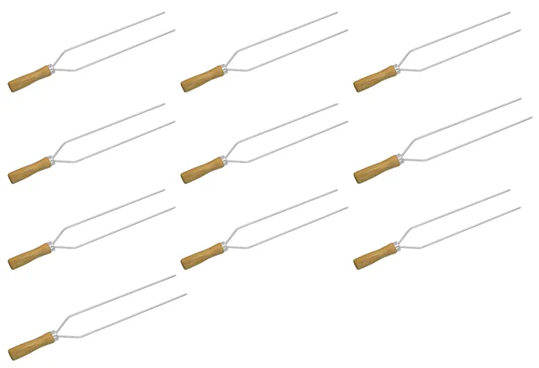 Kit 10 Mini Espeto Duplo Churrasco 39 Cm Espetinho Matrinox