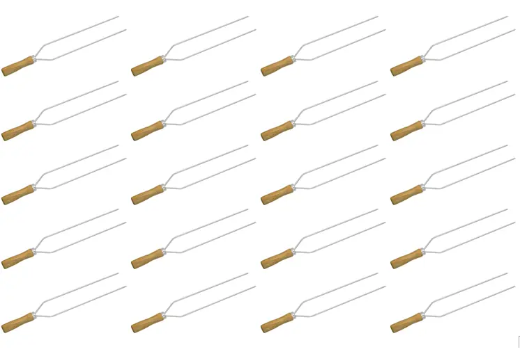 Kit 20 Mini Espeto Duplo Churrasco 39 Cm Espetinho Matrinox