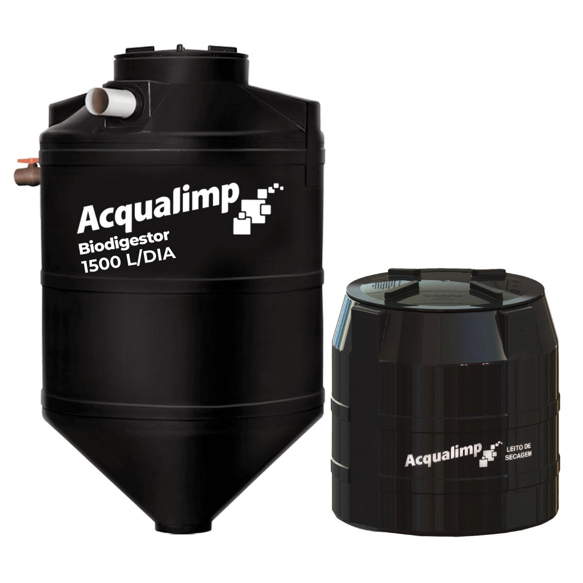 Kit Fossa Séptica Biodigestor 1.500l/dia E Leito De Secagem Acqualimp
