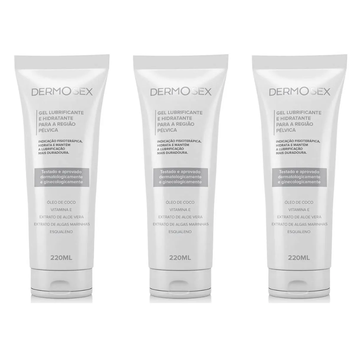 Kit 3 Hidratante Óleo De Coco Anti Ressecamento Nas Partes Intimas Dermosex