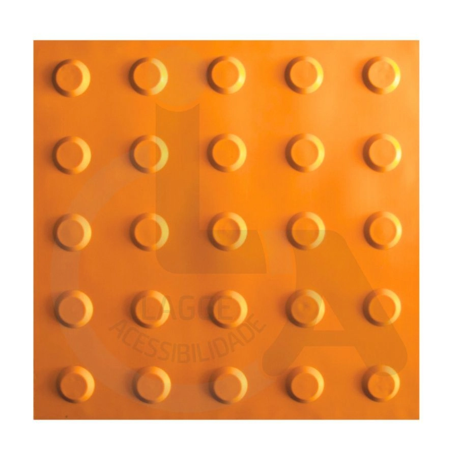 Kit 10 Pçs Piso Tátil Pvc 25x25 Alerta Amarelo