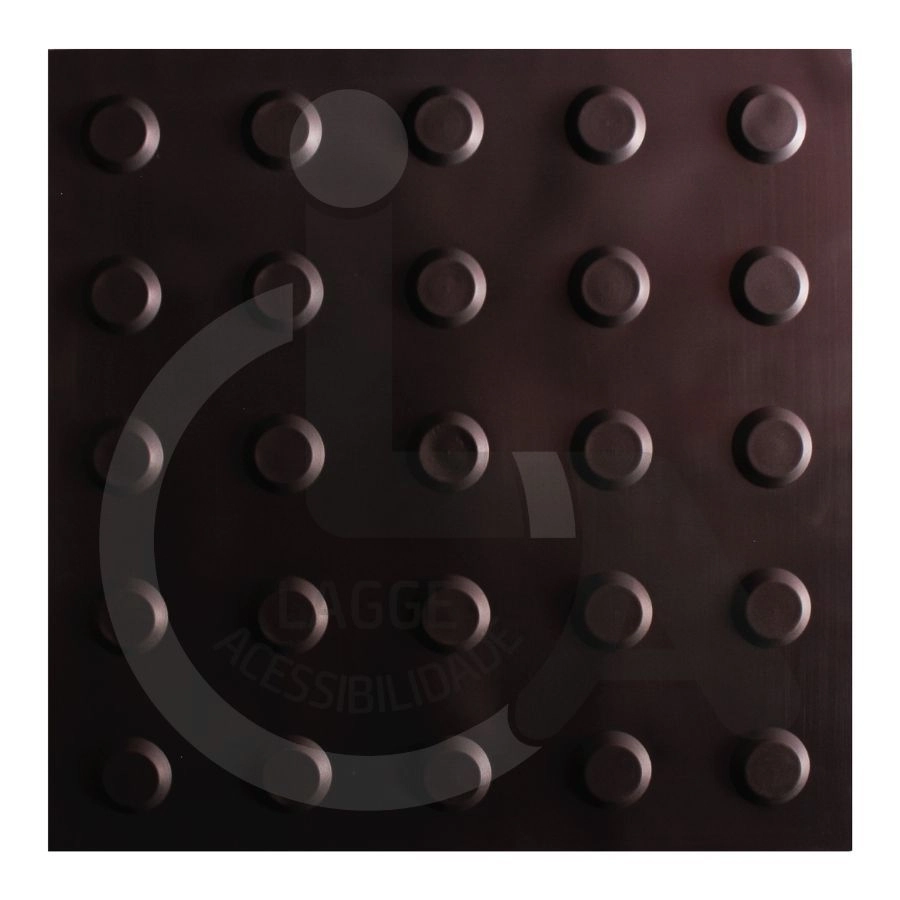 Kit 10 Pçs Piso Tátil Pvc 25x25 Alerta Preto