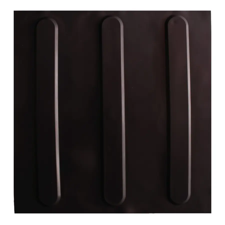 Kit 10 Pçs Piso Tátil Pvc 25x25 Direcional Preto