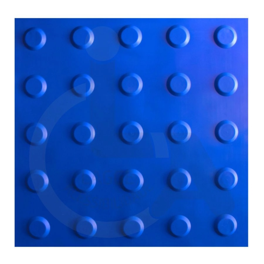 Kit 16 Pçs Piso Tátil Pvc 25x25 Alerta Azul