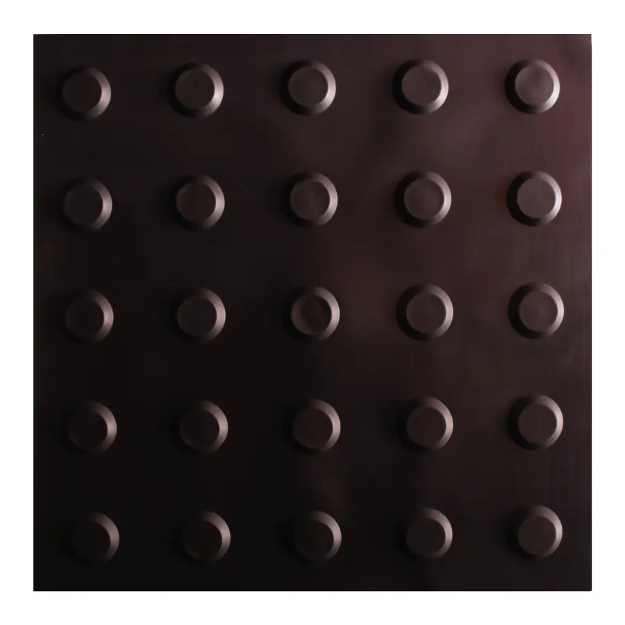 Kit 16 Pçs Piso Tátil Pvc 25x25 Alerta Preto