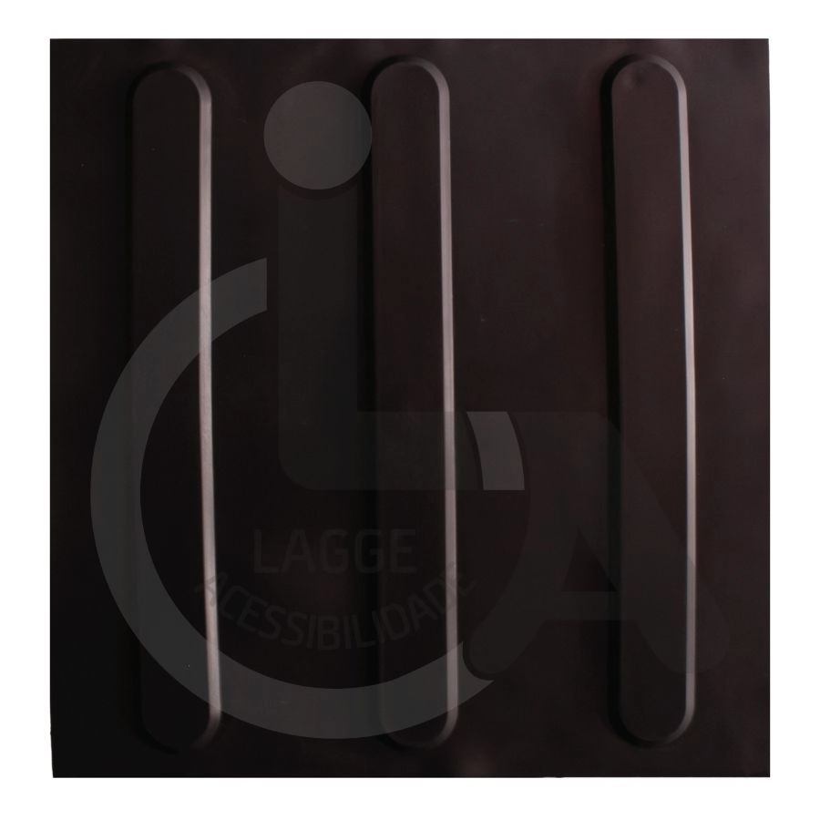 Kit 16 Pçs Piso Tátil Pvc 25x25 Direcional Preto