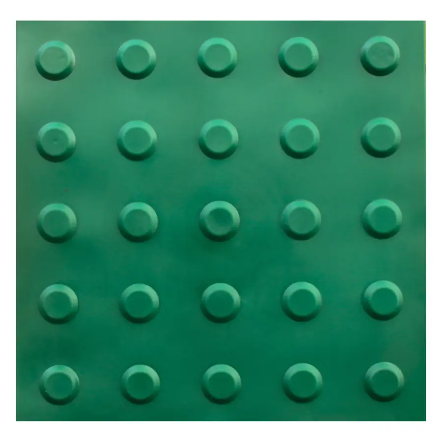 Kit 10 Pçs Piso Tátil Pvc 25x25 Alerta Verde