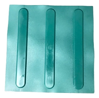 Kit 10 Pçs Piso Tátil Pvc 25x25 Direcional Verde
