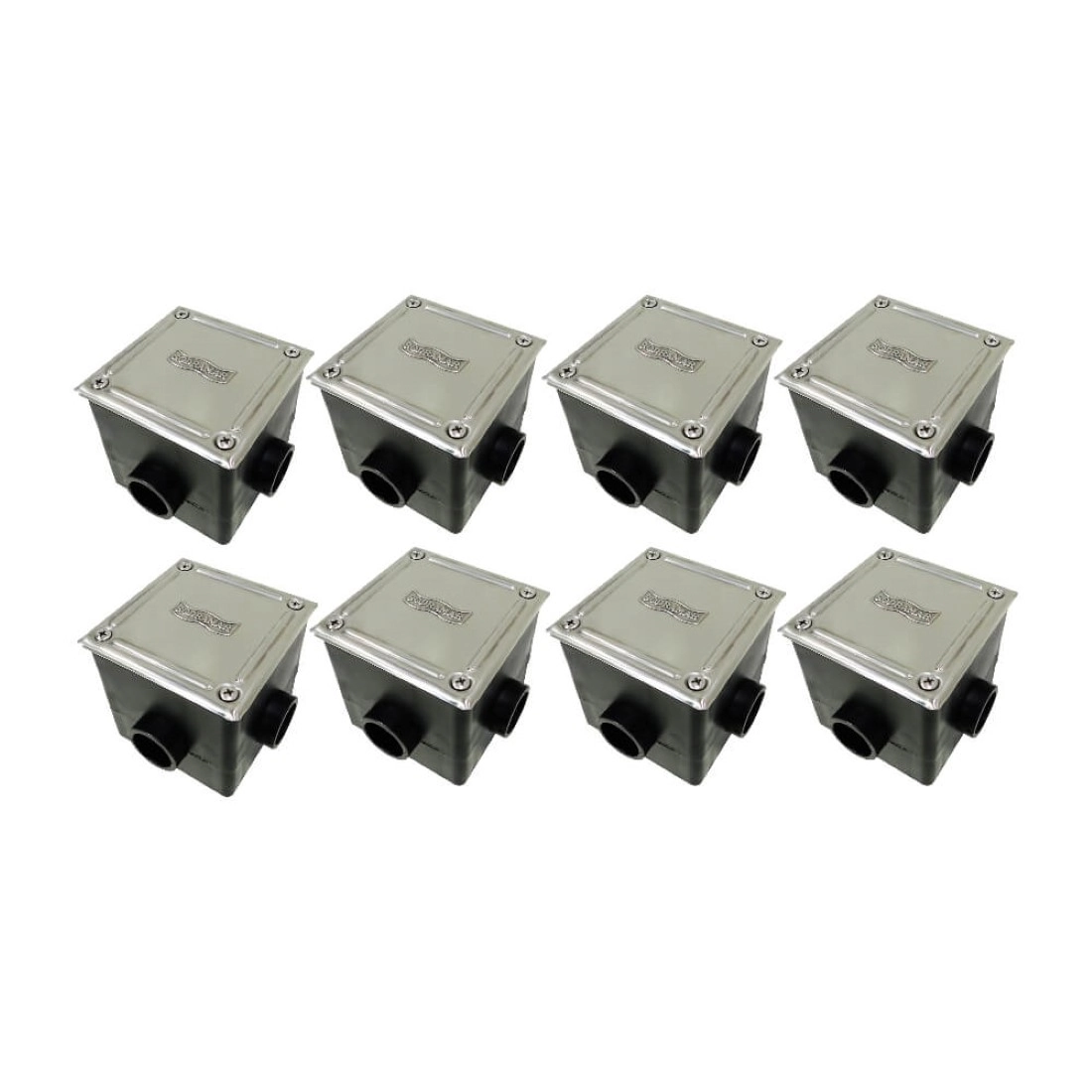 Kit 8 Caixa De Passagem Led Piscina Tampa Inox - Sodramar