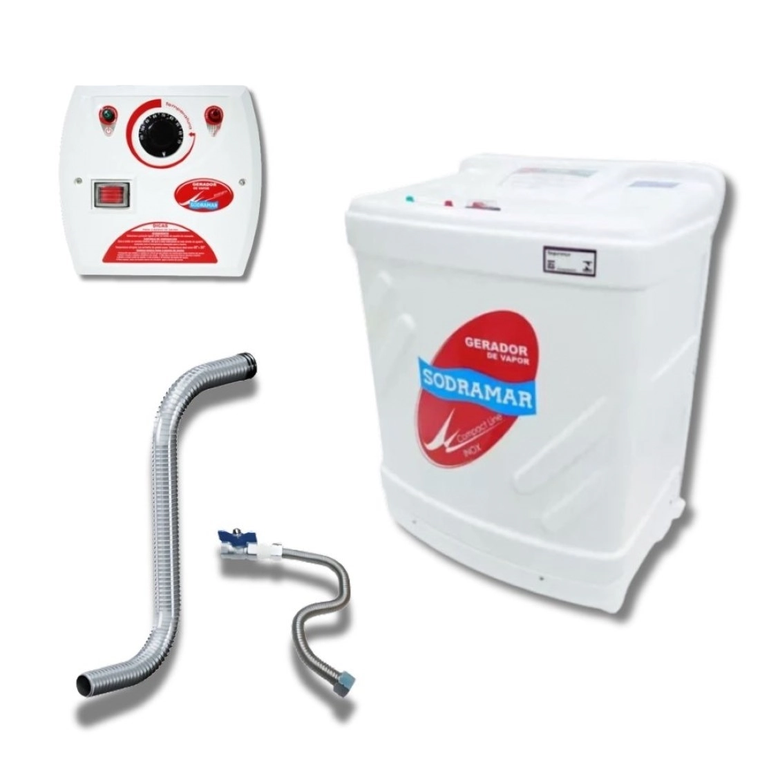 Sauna Vapor 6kw + Kit Instalação + Quadro Analógico Sodramar - 6m³ - 380v Trifásico (encomenda)