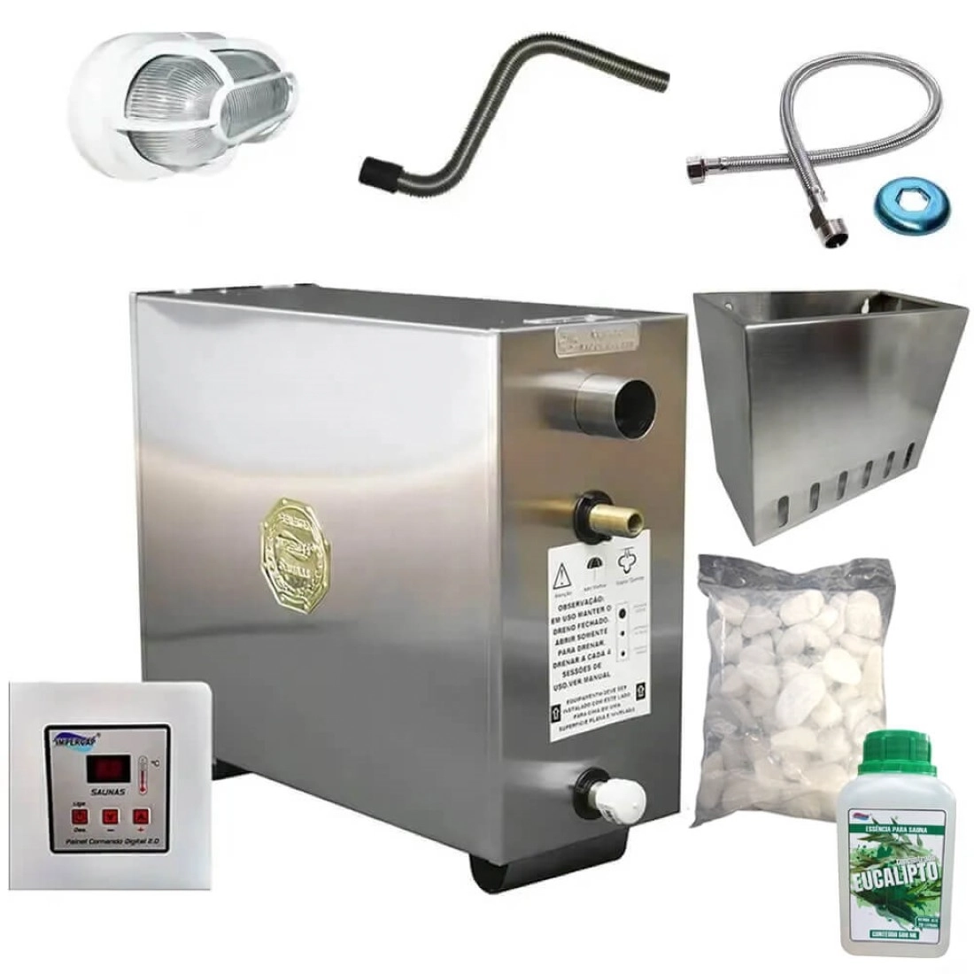 Kit Sauna Impercap 15kw Instalação Completo - 220v Bifásico