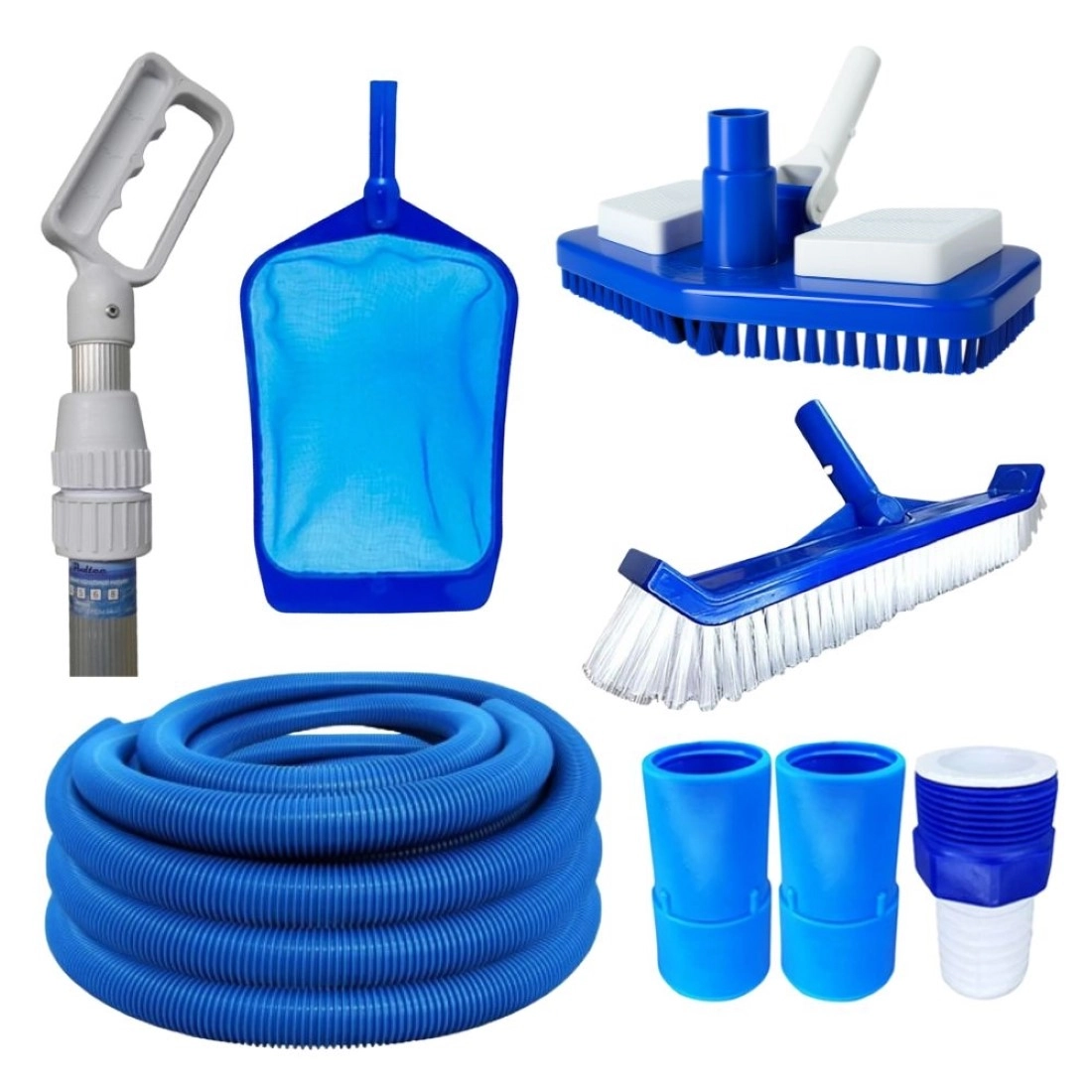 Kit Limpeza Piscina Aspiração Pooltec + Mangueira 10 Metros