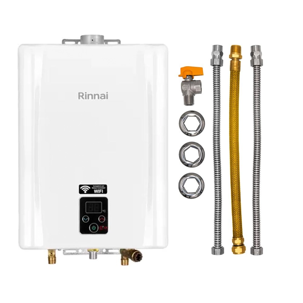 Aquecedor Rinnai 17 Litros E17 Feh Glp (digital) + Kit Ligação De 40cm
