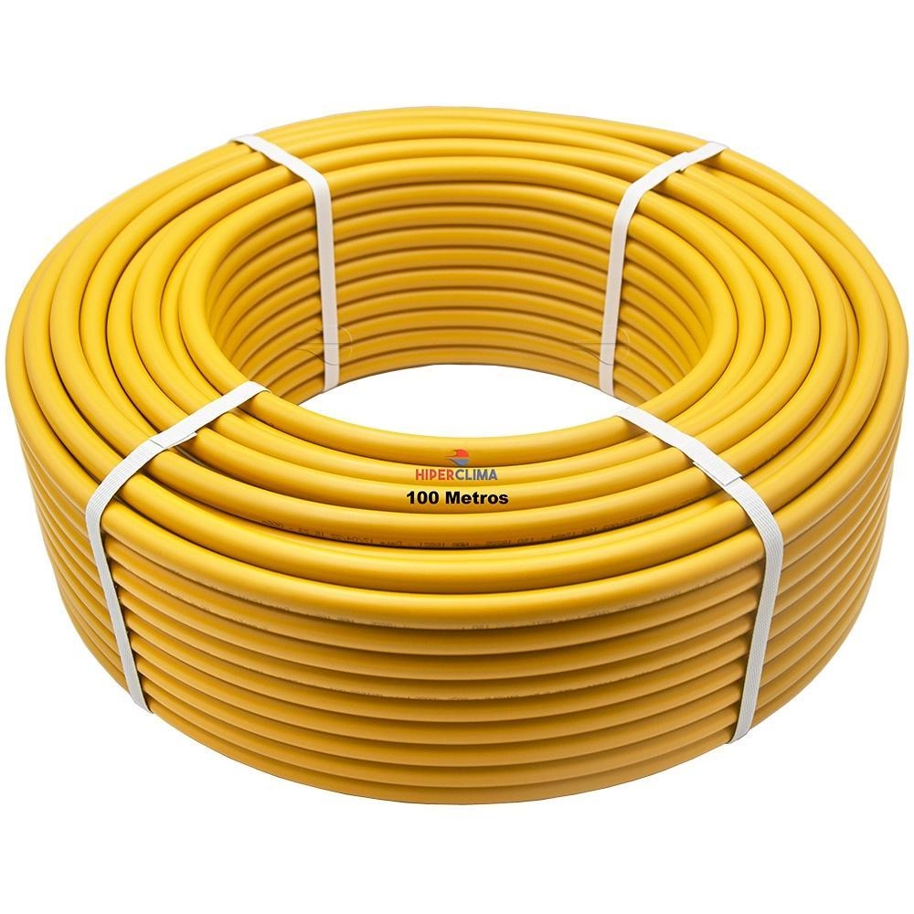 Tubo Pex Para Gás Multicamadas Amarelo Uv 16mm 100 Metros Druck