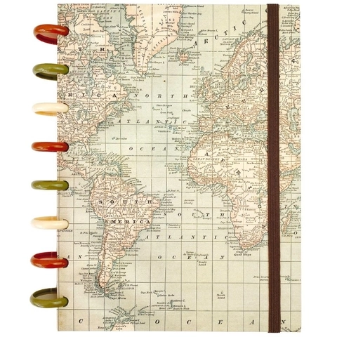 Caderno Argolado Mapa Mundi A5 Pcd8875 Buendia