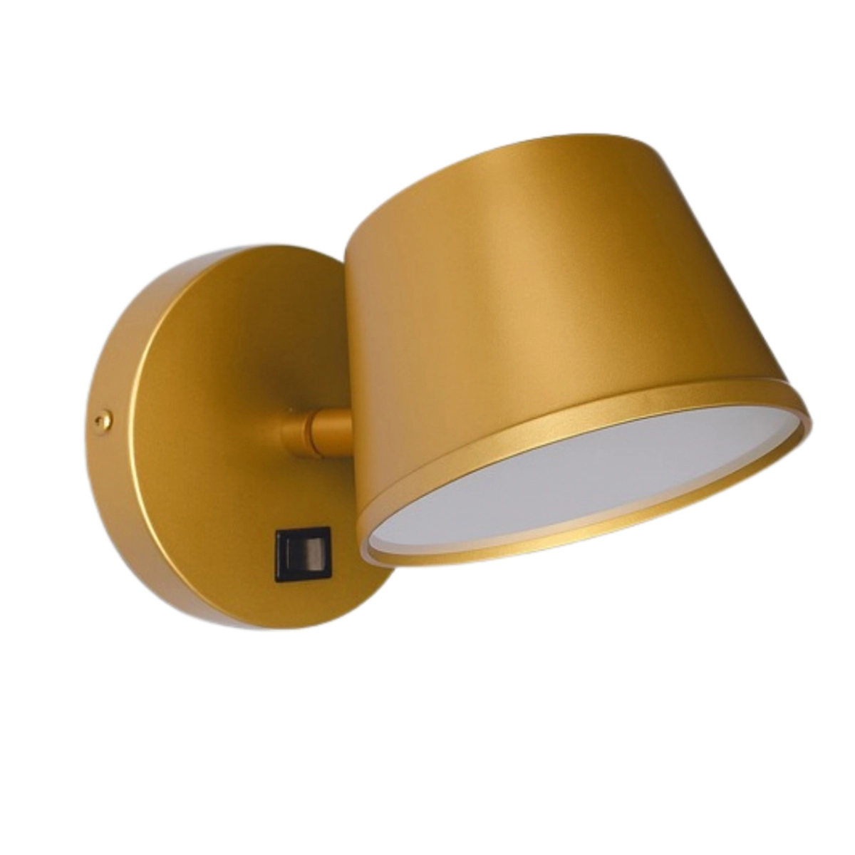 Arandela Cônica Com Interruptor Lens Cor Dourado Metalizado