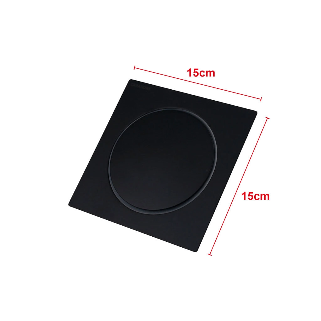 Ralo Preto 15x15 Banheiro Inox Fosco Click Black Inteligente