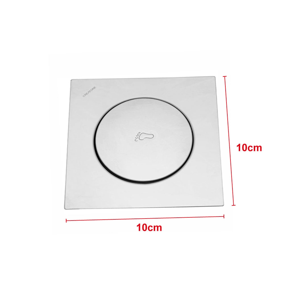 Ralo Click Inteligente Em Inox Cromado Banheiro 10cm X 10cm