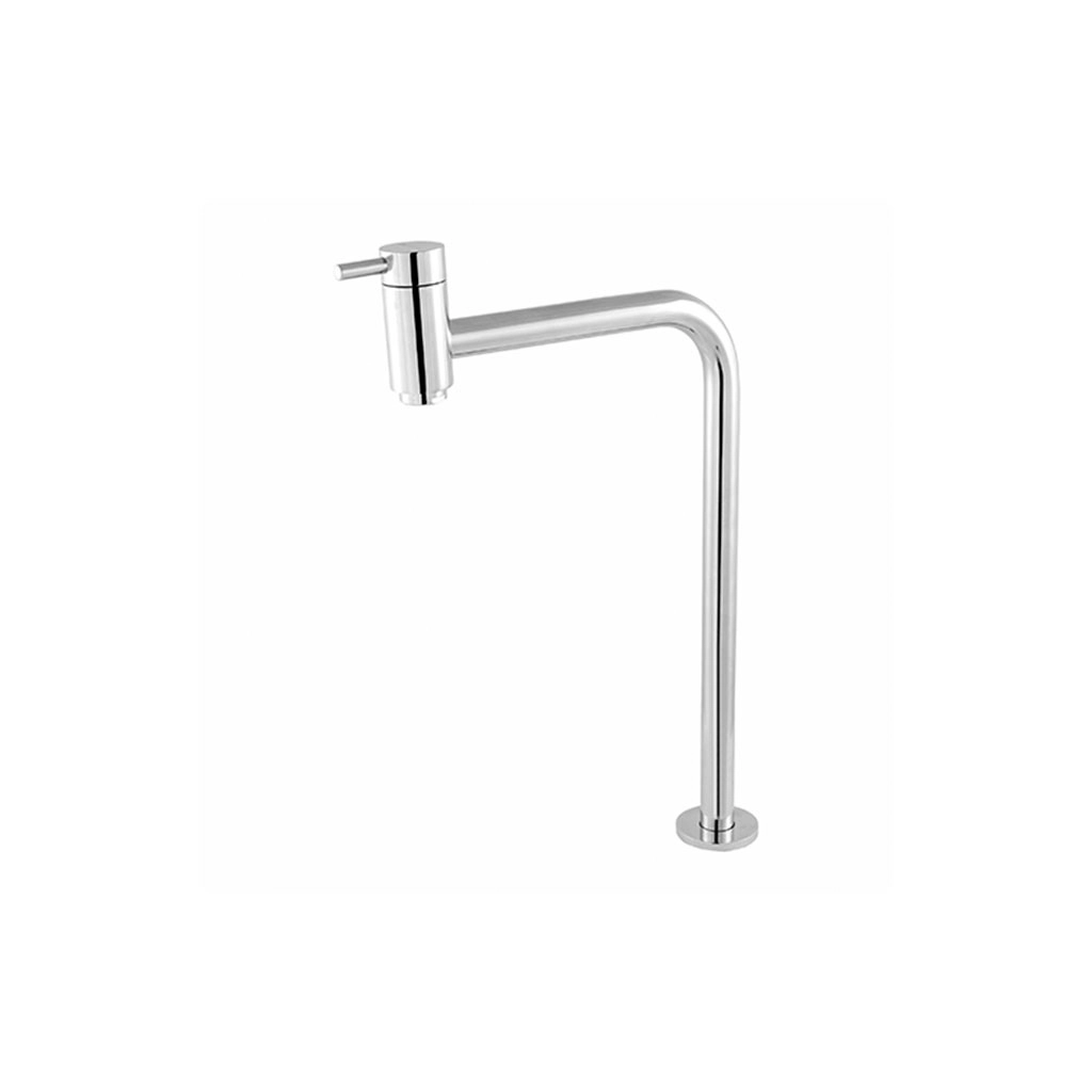 Torneira alta pia cuba sobrepor 1/4 de volta metal cromado luxo