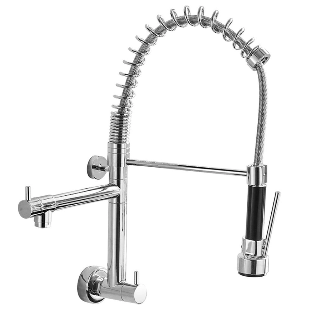 Torneira Gourmet Flexível Parede Cozinha/pia 2 Jatos Cromado