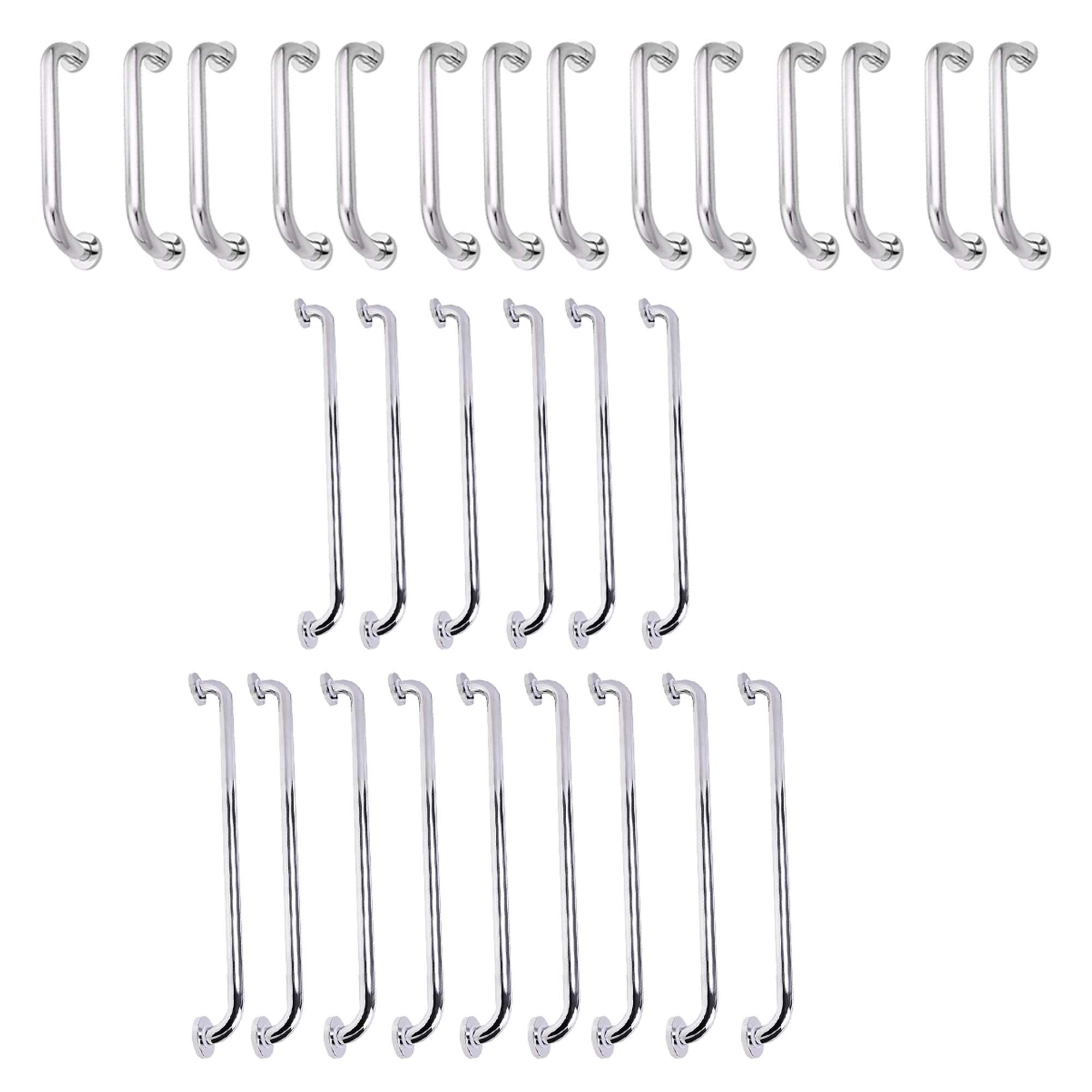 Alça De Apoio Barra Inox 40cm 70cm 80cm Kit 29 Unidades Suporte Acessibilidade Segurança