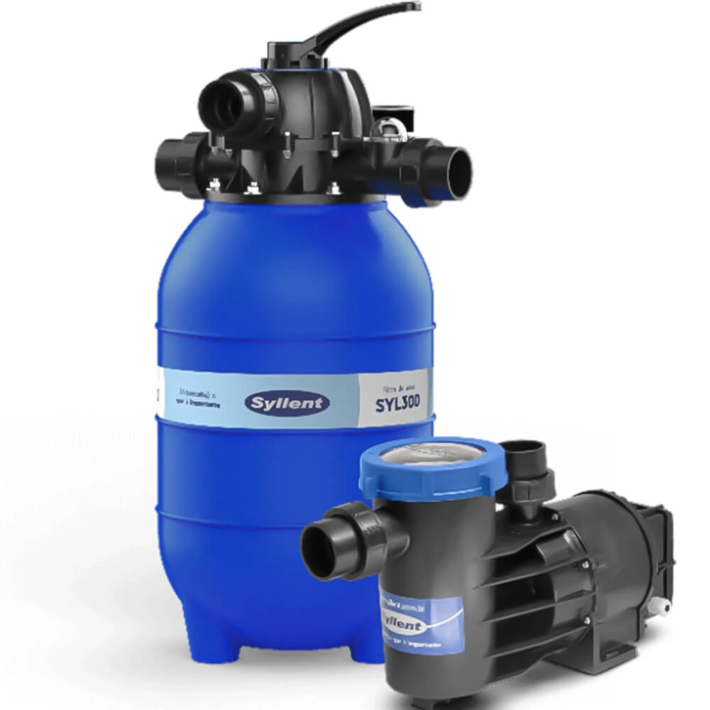 Filtro Piscina Syl300 + Bomba 1/3cv Syllent Até 25.000 L