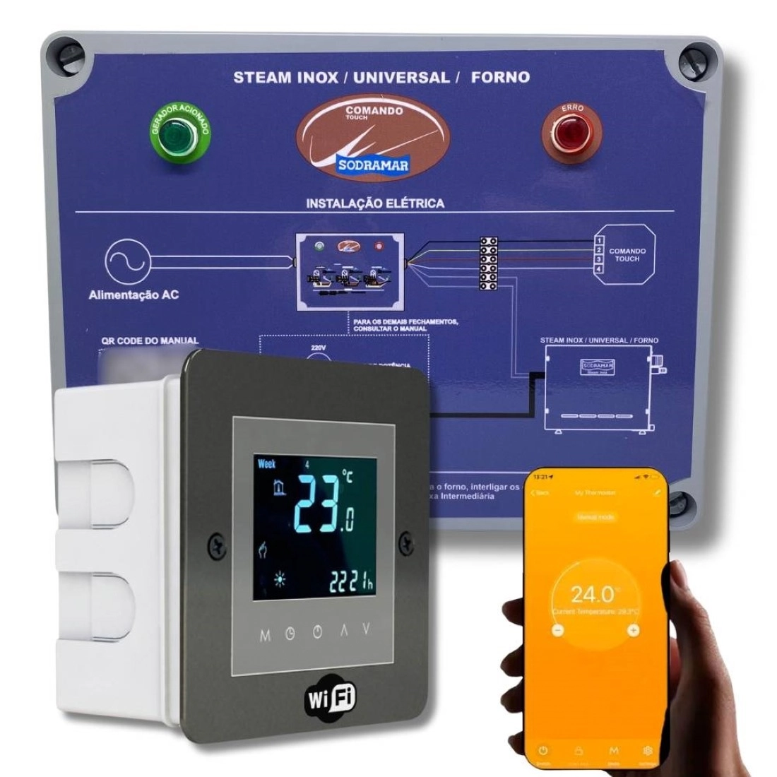 Quadro De Comando Wifi Para Sauna Seca - Sodramar