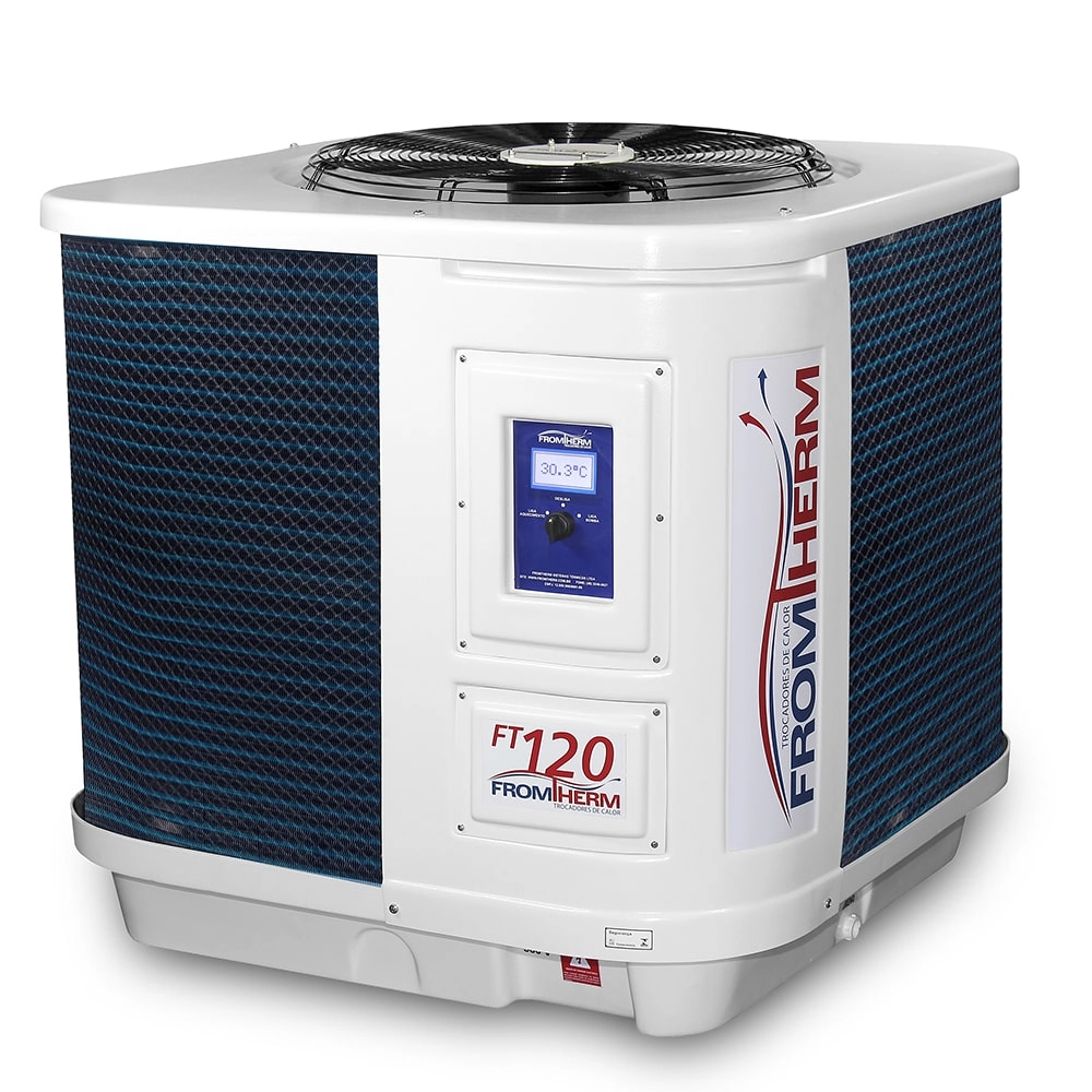 Trocador De Calor Aquecedor Piscina Fromtherm Ft120 Com Touchscreen - 220v Trifásica