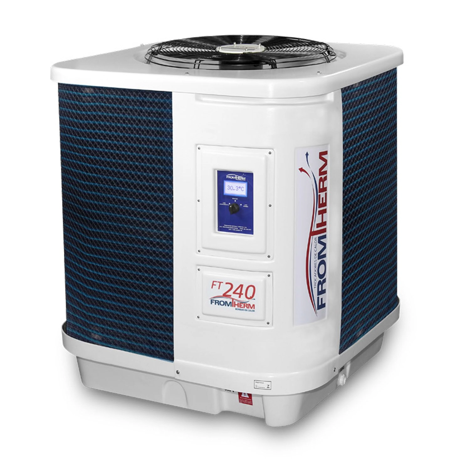 Trocador De Calor Aquecedor Piscina Fromtherm Ft240 (touch Screen) - 380v Trifásica