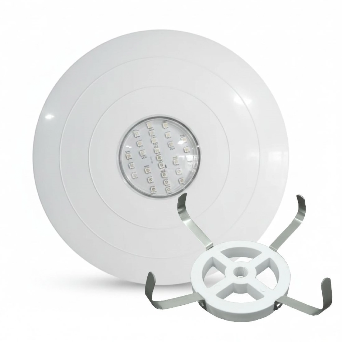 Led Piscina Rgb Universal 27w + Adaptador Garra - Brustec