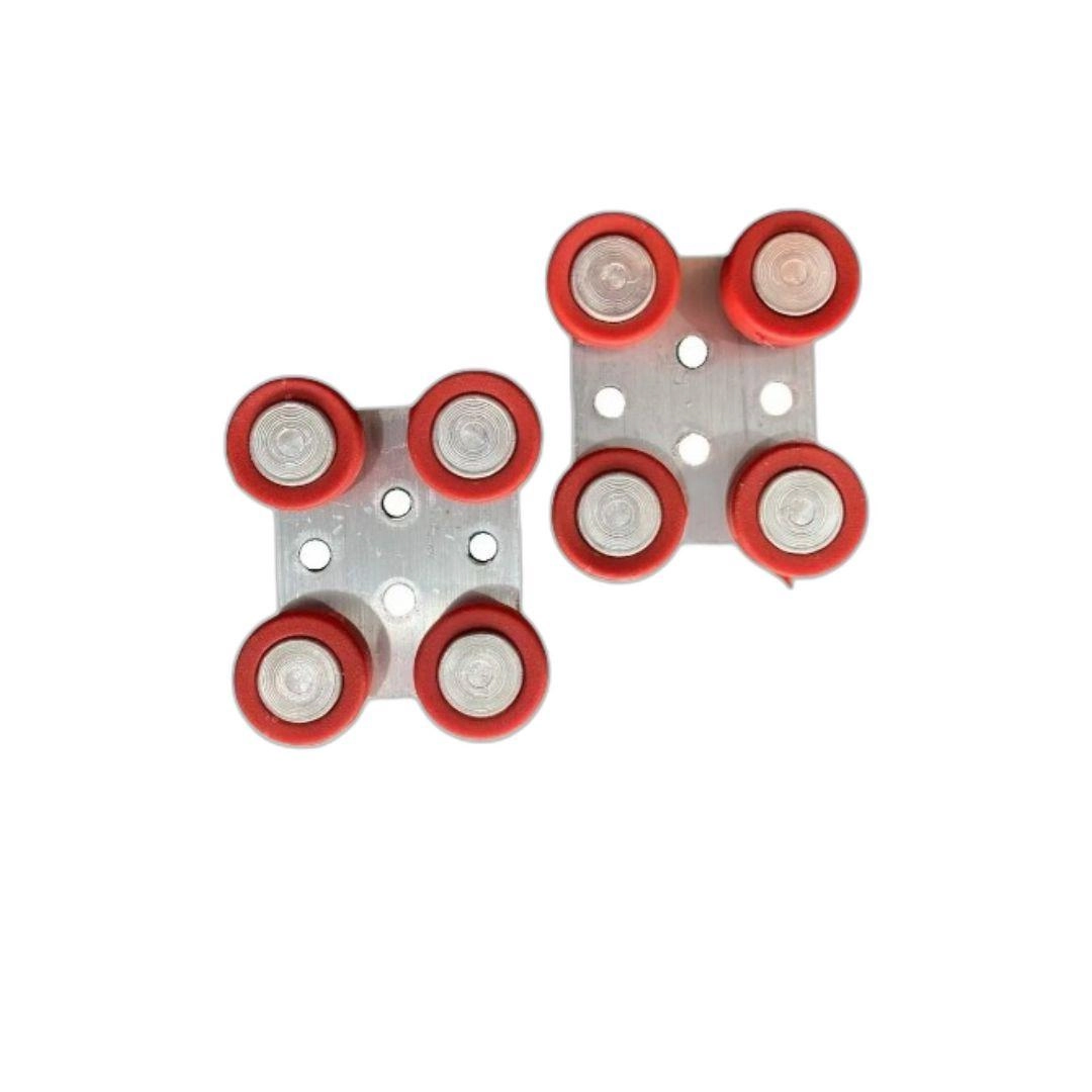 Guia Deslizante Portao Aluminio 4 Roldanas Al-108 Kit C/2un - Al