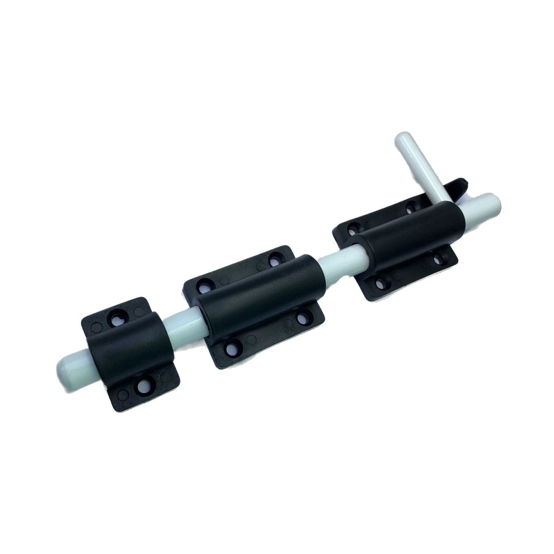 Fecho Ferrolho Porta Portao Buzio C/furo P/cadeado Aluminio Branco 20cm/200mm