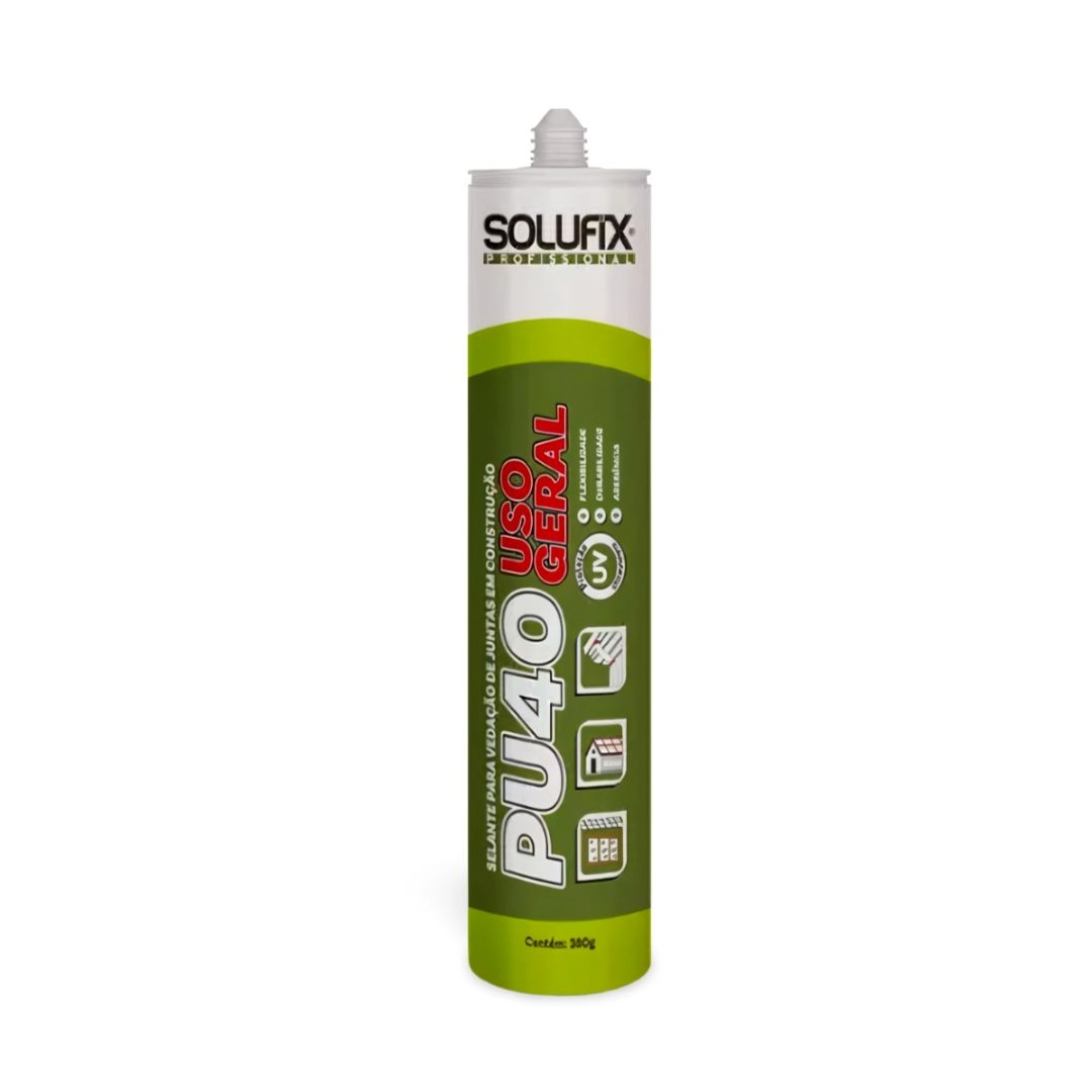 Adesivo Selante Pu 40 Uso Geral Vedacao Branco 380g Solufix