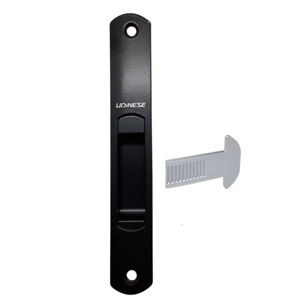 Fecho Concha Preto 2011/a Slide 158mm C/lingueta Tra009 Suprema Janela Porta Aluminio Udinese