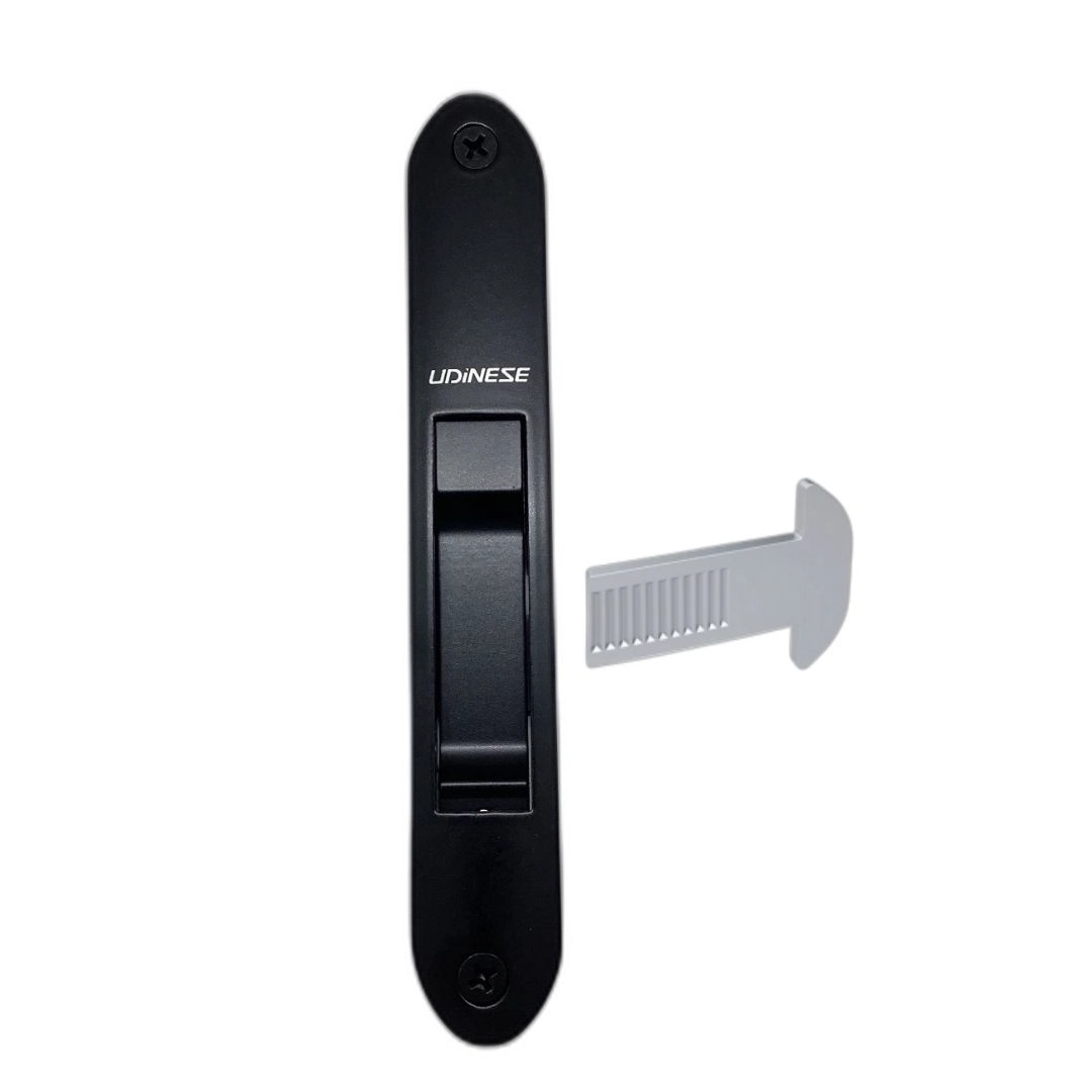 Fecho Concha Preto 7411/a Slide 158mm C/lingueta Suprema Tra009 Janela Porta Aluminio Udinese