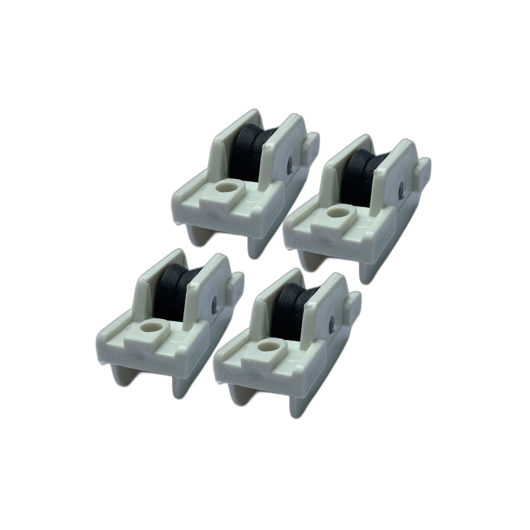 Roldana Janelas Portas Linha-25 Em "v" Sem Rolamento Kit 4 Pcs Nl