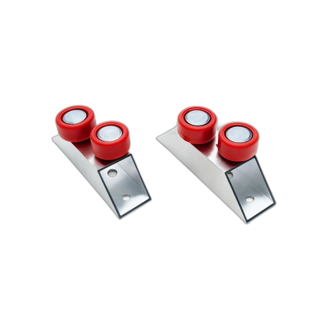 Roldana Guia Buzio Duplo Deslizante Porta Portao Aluminio Kit C/2un Ph