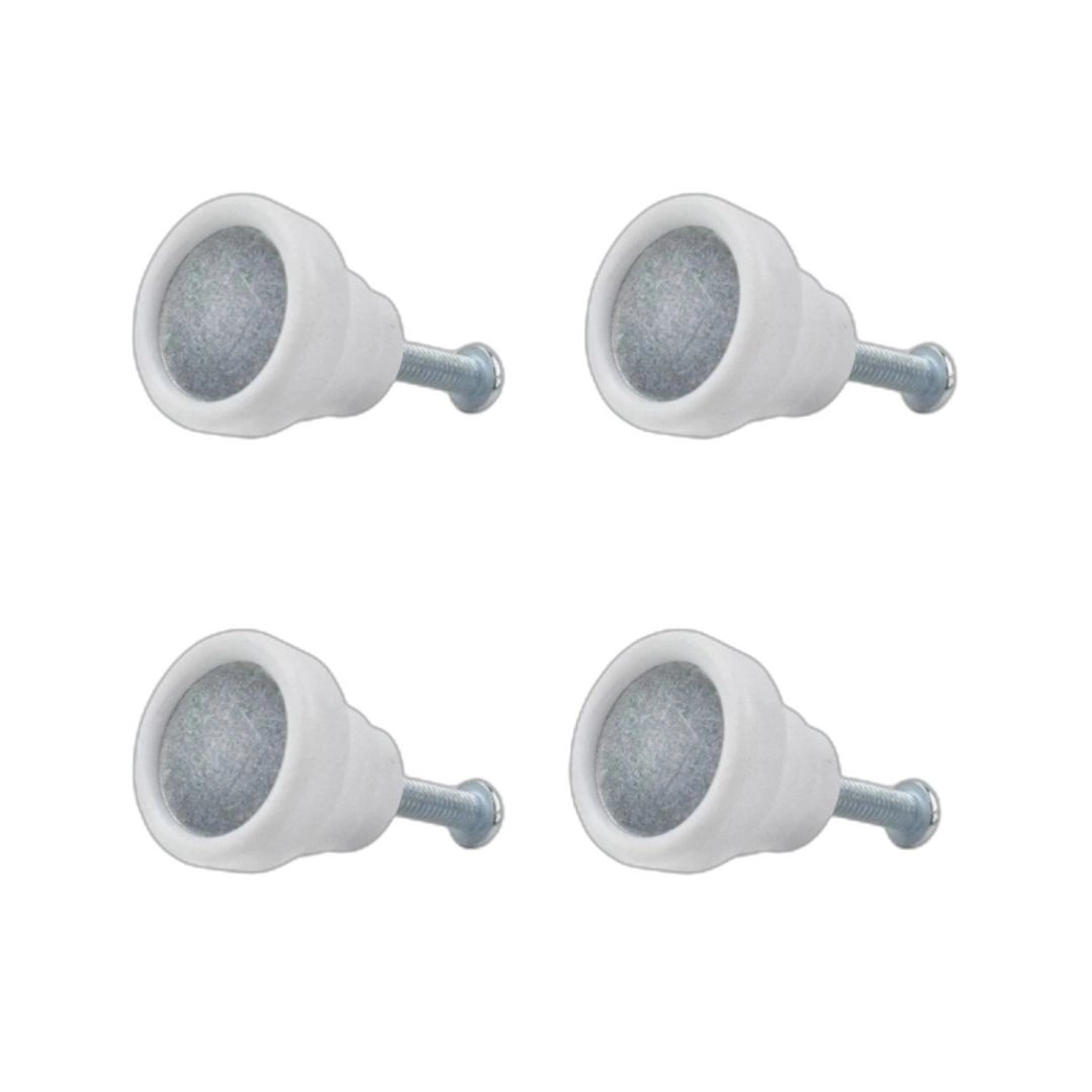 Puxador Simples Box Banheiro Acrilico Abrigo Pia Branco Kit 4 Un Pc