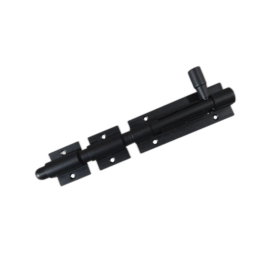 Fecho Ferrolho Jumbo Porta Portao C/furo P/cadeado Aluminio Preto 20cm/200mm Gm