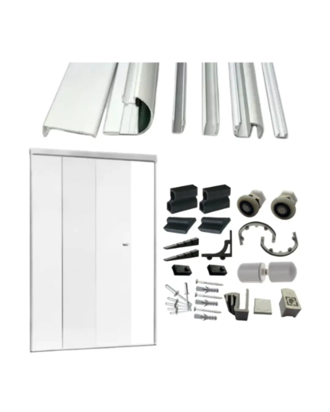 Kit Box Banheiro Padrao F1 2 Folhas Fixa/correr 1,90a X 1,00l Branco Vcb-f1b-100 Bco