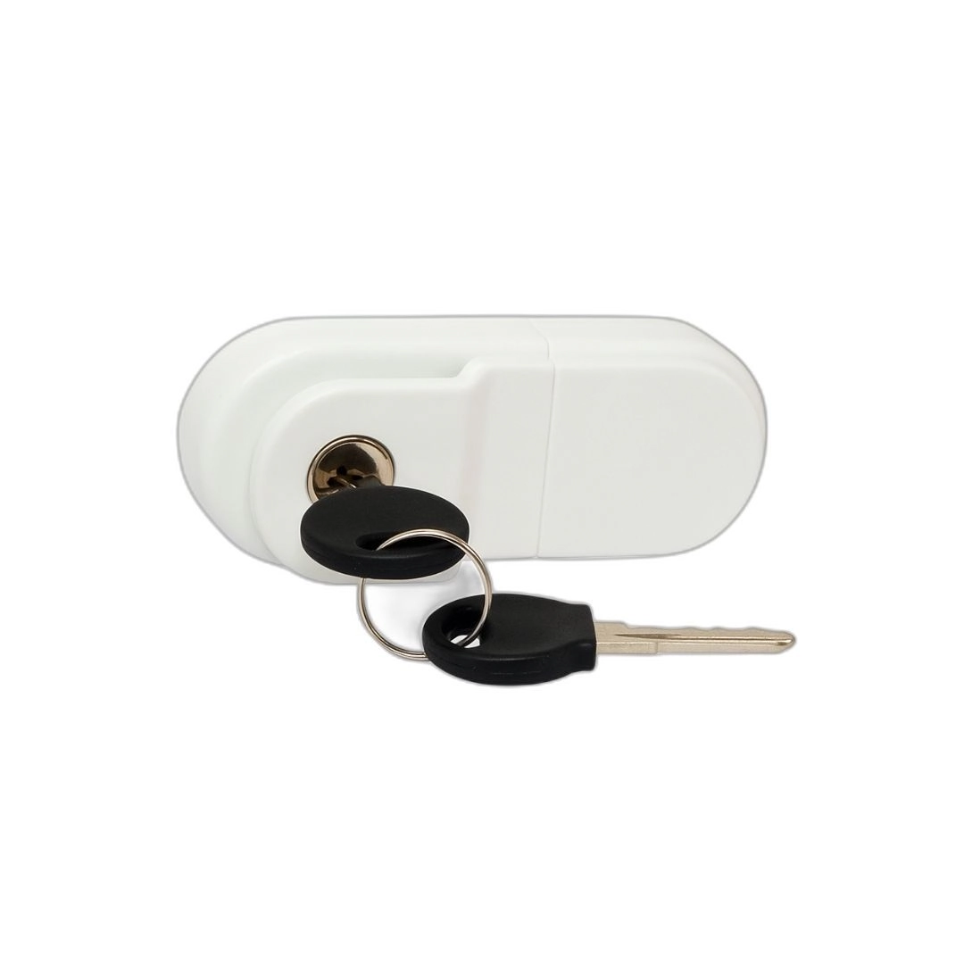 Fechadura Adesiva Vv Temperado Laminado 8mm Envidracamento Sacada Branco