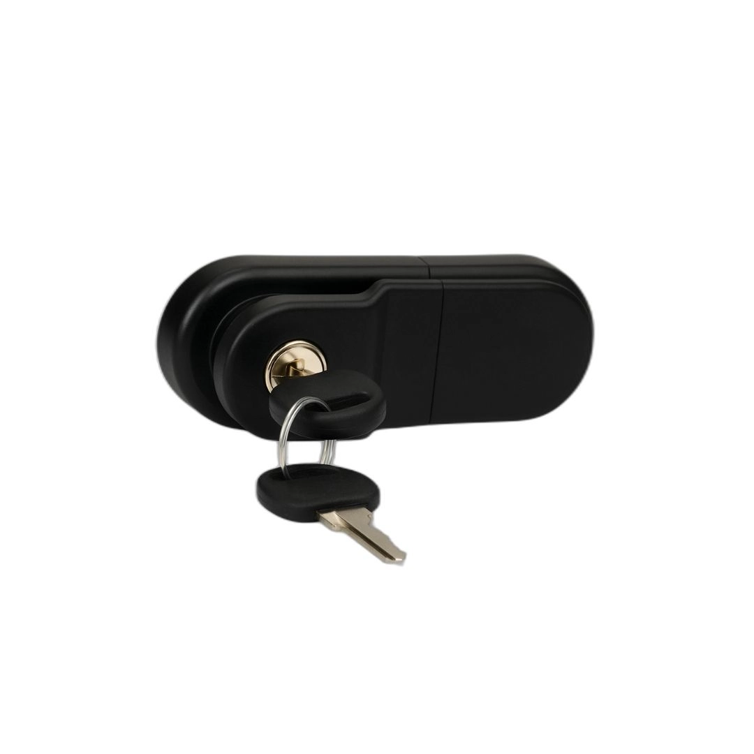 Fechadura Adesiva Vv Temperado Laminado 10mm Envidracamento Sacada Preto