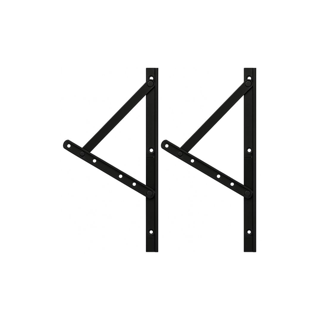 Braço Maxim-ar 20cm/200mm Janela Linha 25 Articulado Preto Par