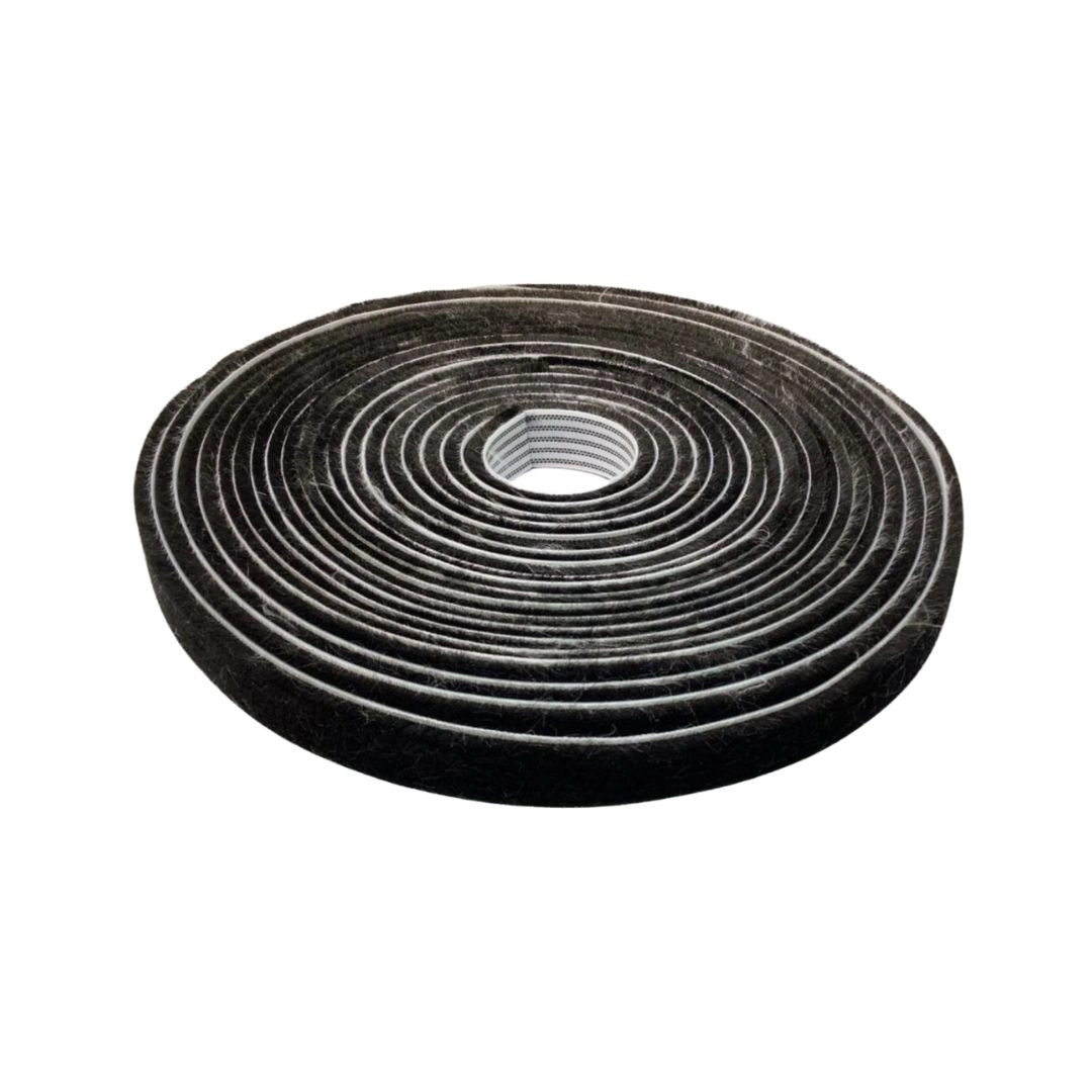 Escova Fita Vedação 20x7 Preta Rolo C/10 Mts Encaixe Janela Porta Aluminio