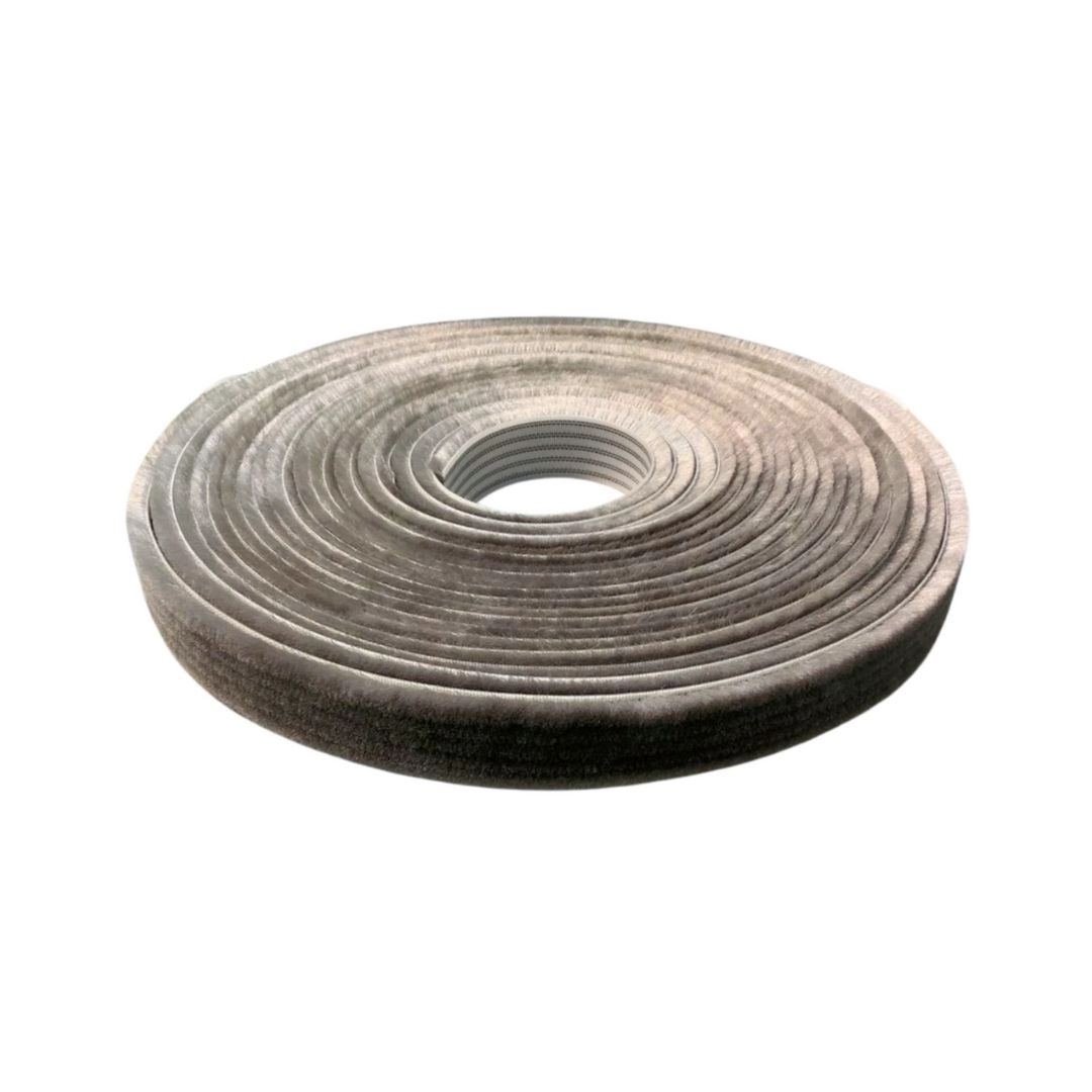 Escova Fita Vedação 20x7 Cinza Rolo C/10 Mts Encaixe Janela Porta Aluminio