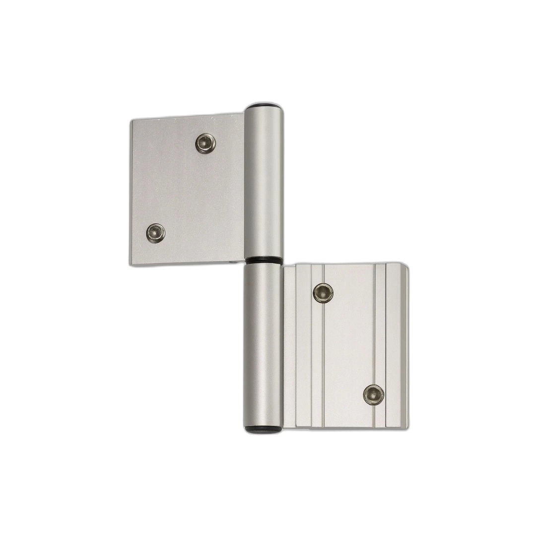 Dobradica Encaixe Linha 42 Dupla Sd-333 Porta Giro Abrir Aluminio Fosco Gm