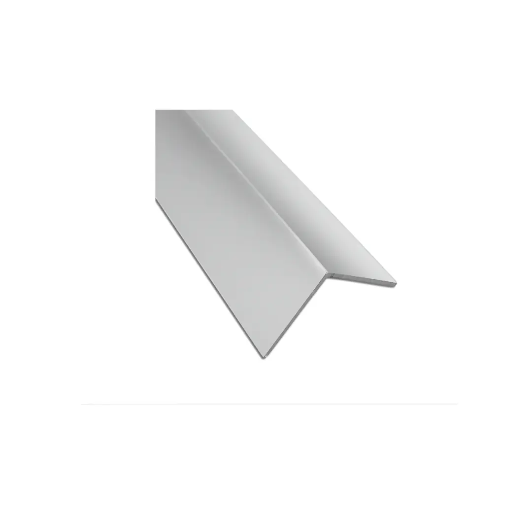 Perfil Aluminio Brilhante L-009 Cantoneira 3/4 Pol 19mm Acabamento Canto Parede Barra 2 Mts