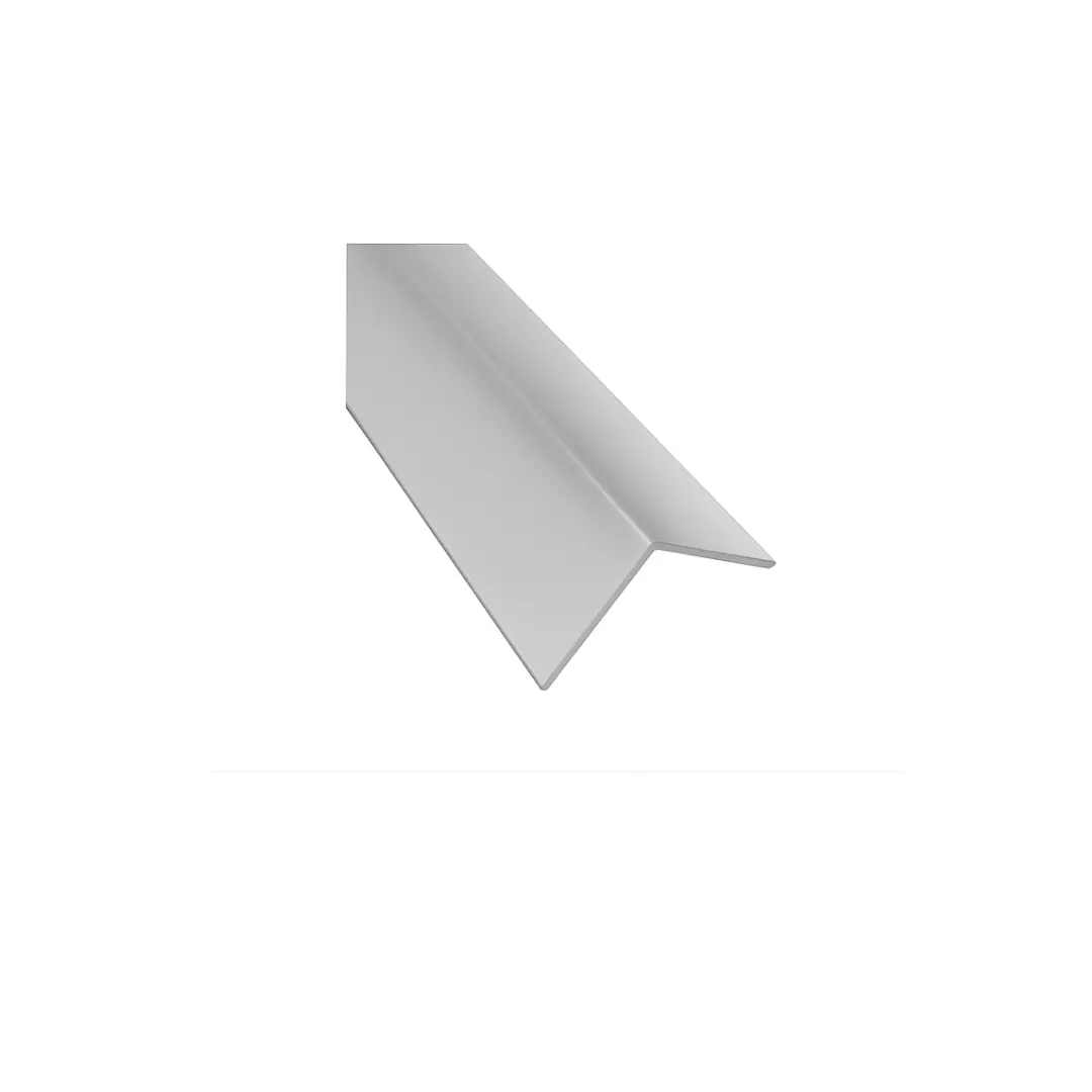 Perfil Aluminio Fosco L-009 Cantoneira 3/4 Pol 19mm Acabamento Canto Parede Barra 2 Mts