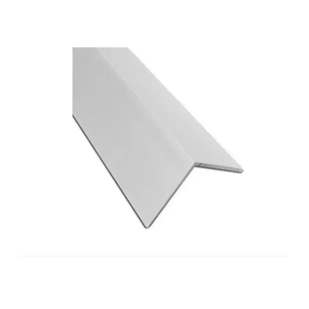 Perfil Aluminio Branco L-013 Cantoneira 1 Pol 25mm Acabamento Canto Parede Barra 2 Mts