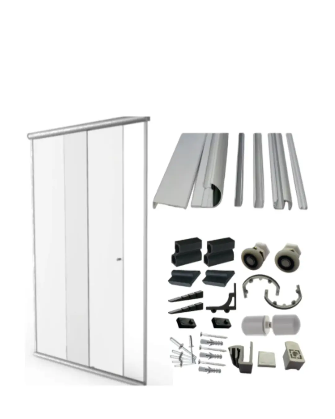 Kit Box Banheiro Padrao F1 2 Folhas Fixa/correr 1,90a X 1,50l Fosco Vcb-f1b-150-fco